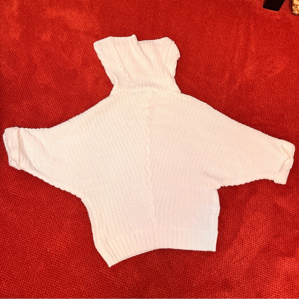 ♥️2xHost Pick♥️Harlowe & Graham oversized white sweater, size large - Picture 2 of 9